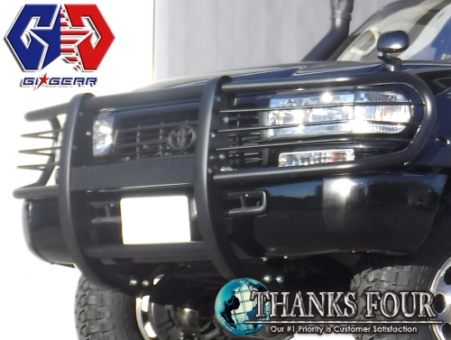 サンクスフォー ランドクルーザー ランクル 80系 グリルガード フロントガード 組み立て式 サンドブラストブラック P Nii Fj80a001b Gig ジーアイギア